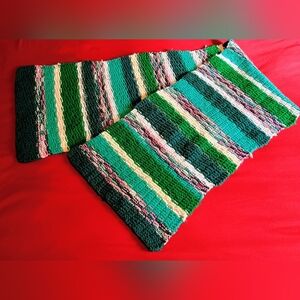 Striped Multicolor Knit Scarf